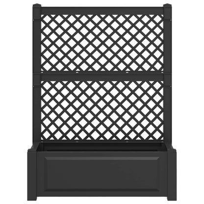 vidaXL Big Planter with Trellis 2 pcs PP Anthracite 6