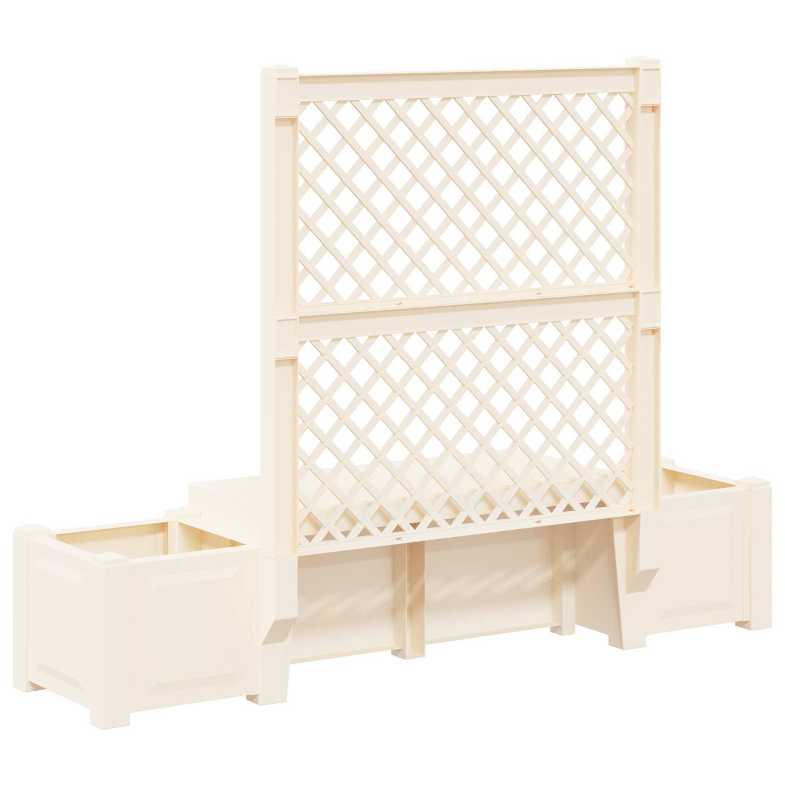vidaXL Garden Bench Kopenhagen PP White 6