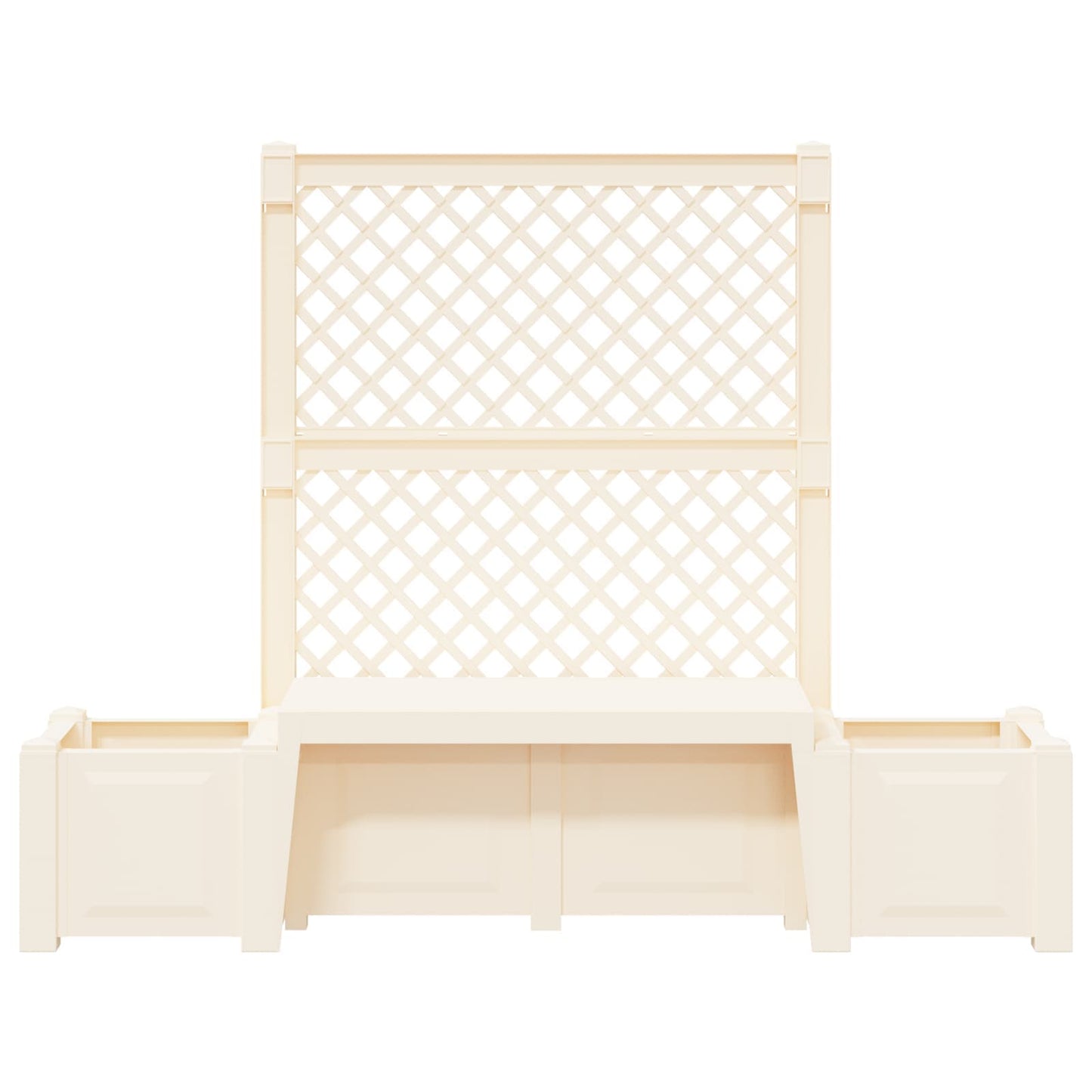 vidaXL Garden Bench Kopenhagen PP White 4