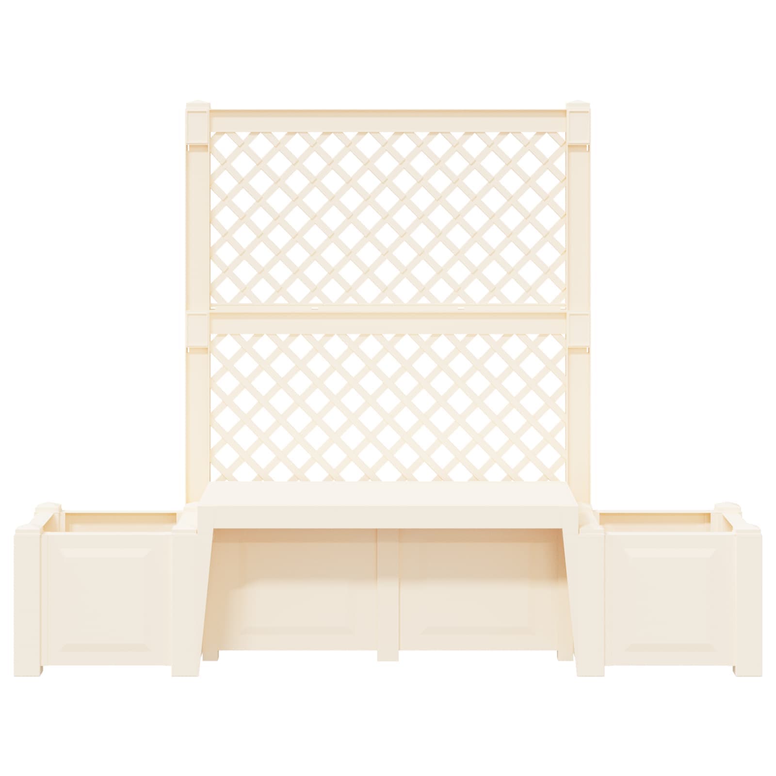 vidaXL Garden Bench Kopenhagen PP White 4
