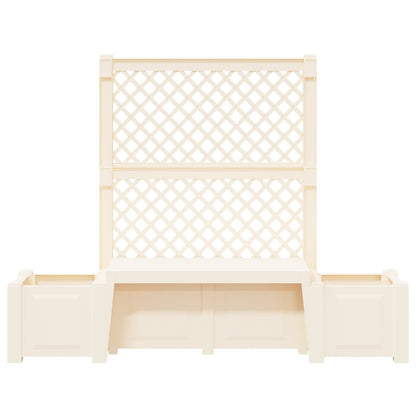 vidaXL Garden Bench Kopenhagen PP White 4