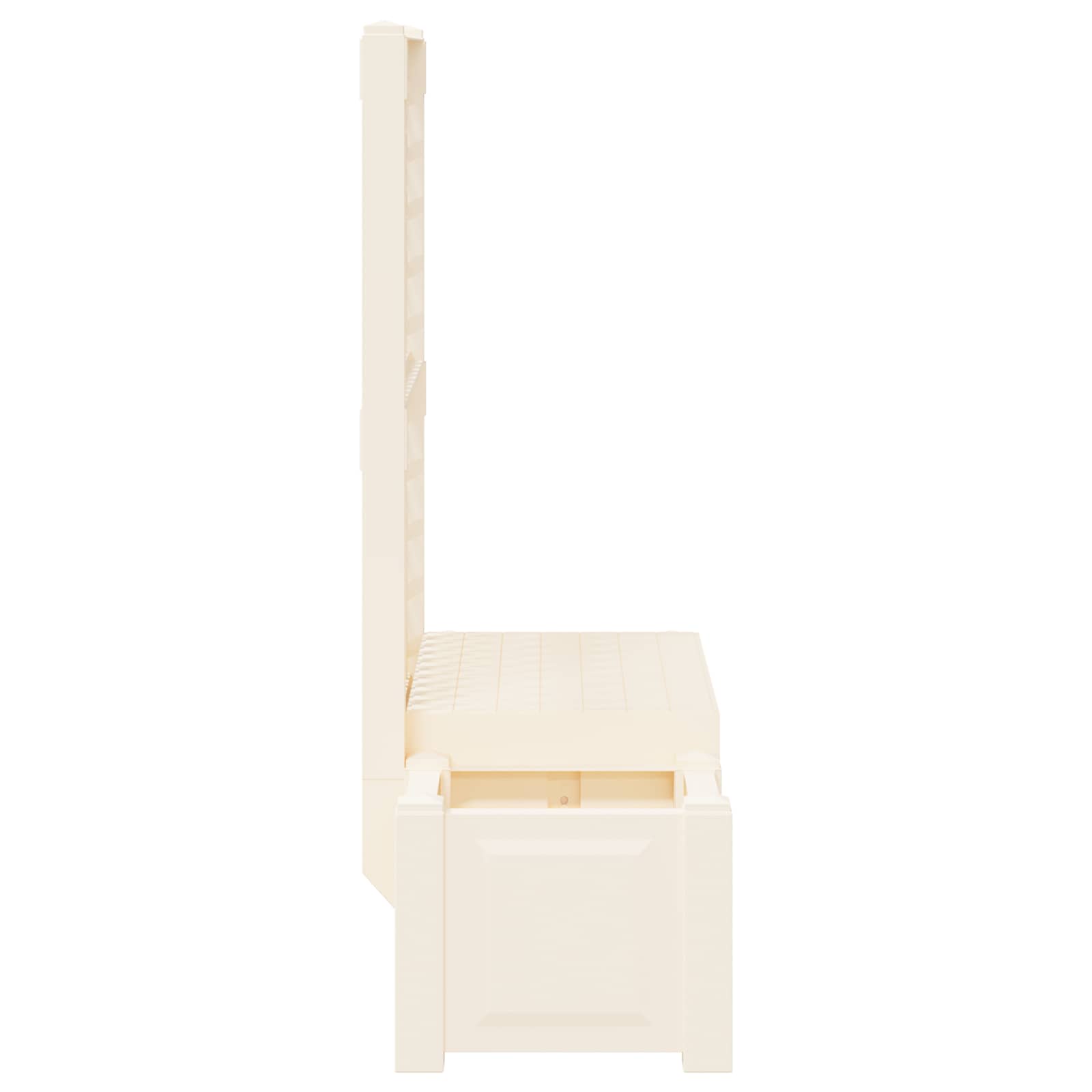 vidaXL Garden Bench Kopenhagen PP White 5