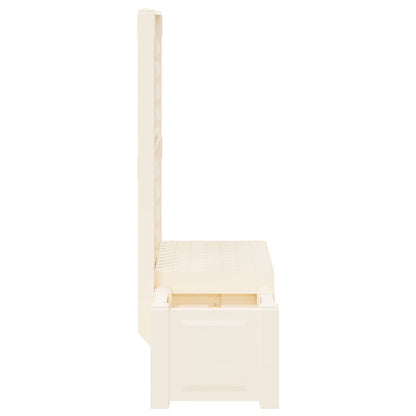 vidaXL Garden Bench Kopenhagen PP White 5