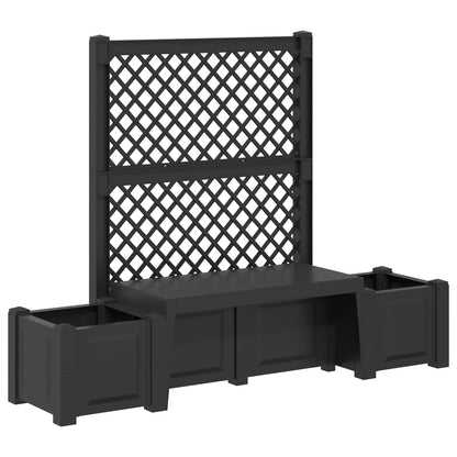 vidaXL Garden Bench Kopenhagen PP Anthracite 2