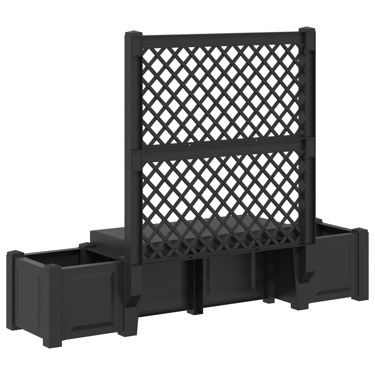 vidaXL Garden Bench Kopenhagen PP Anthracite 6