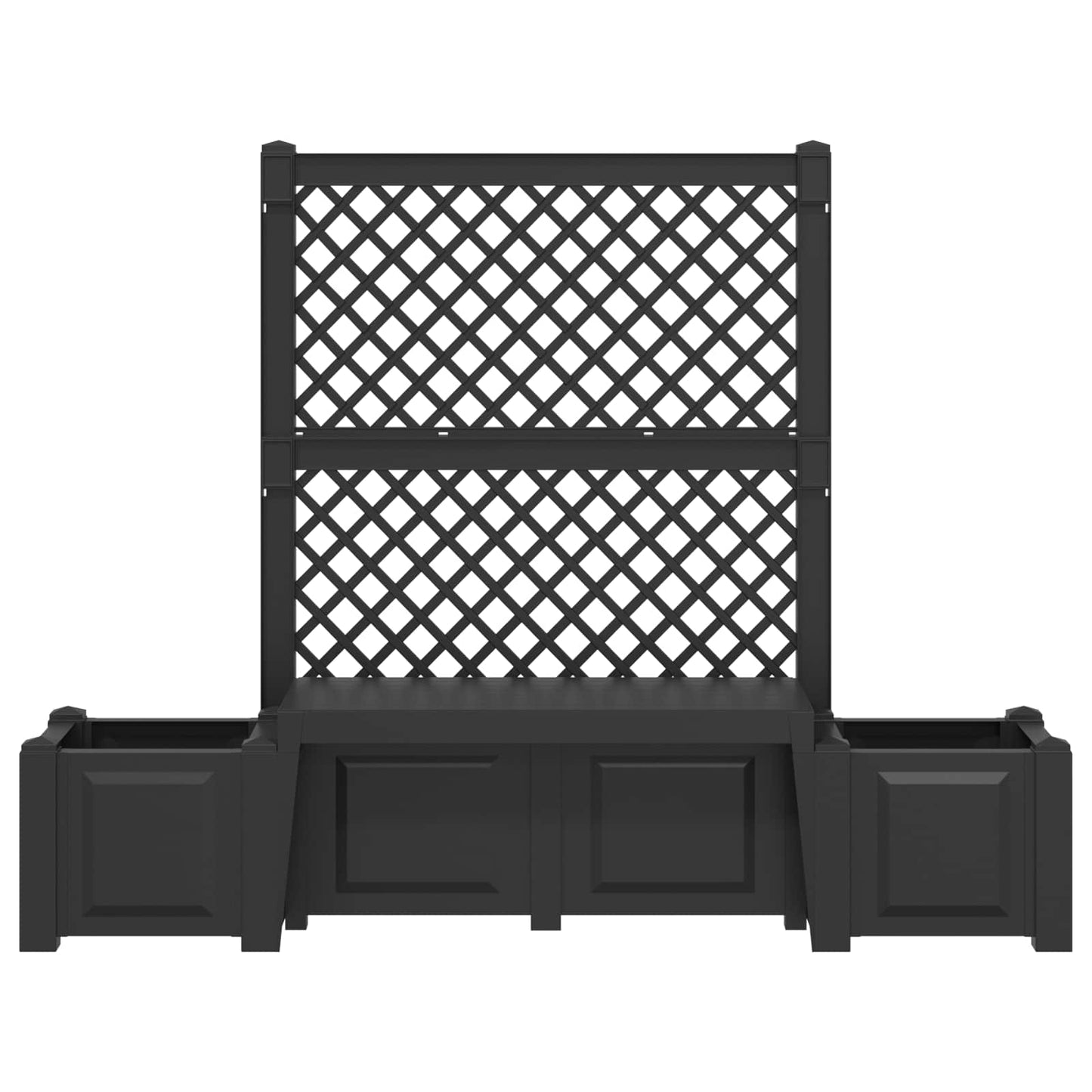 vidaXL Garden Bench Kopenhagen PP Anthracite 4