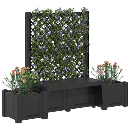 vidaXL Garden Bench Kopenhagen PP Anthracite 3