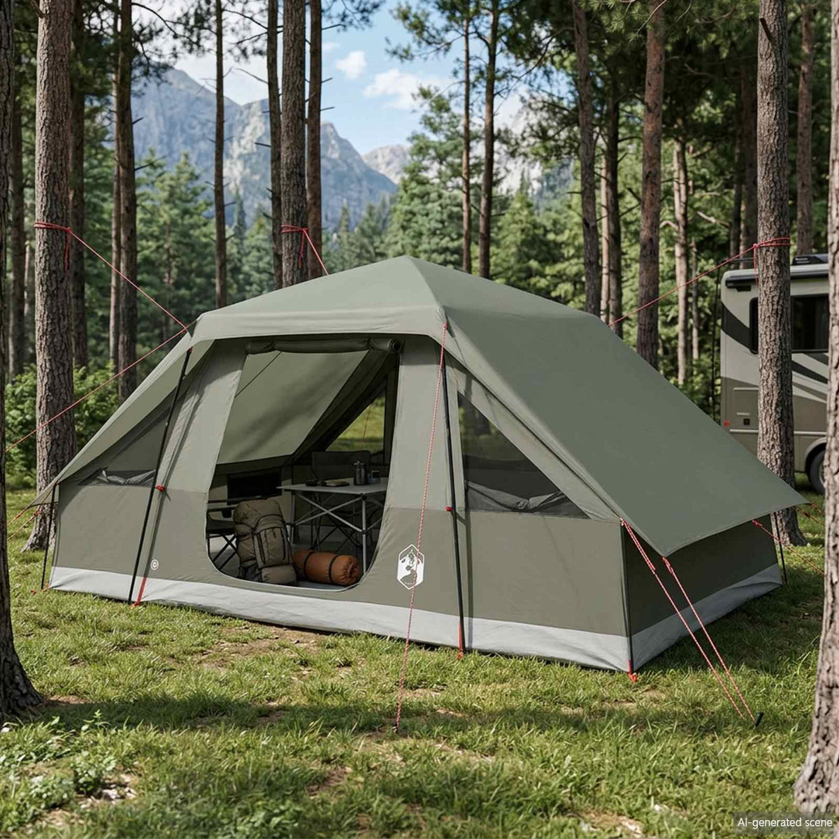 vidaXL Family Tent with Rainfly Water-resistant