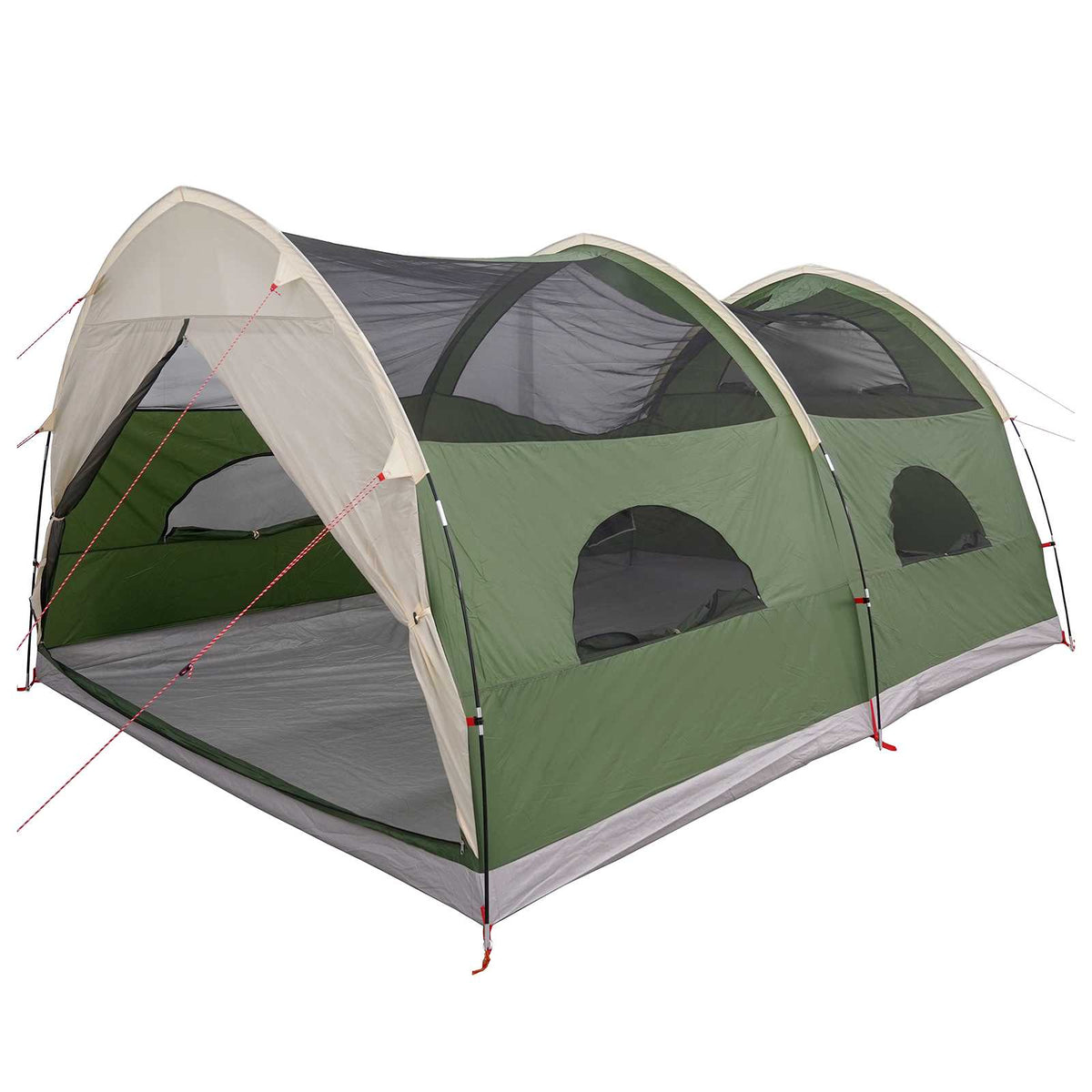 vidaXL Tunnel Tent with Rainfly Water-Resistant 10-Person Green 4