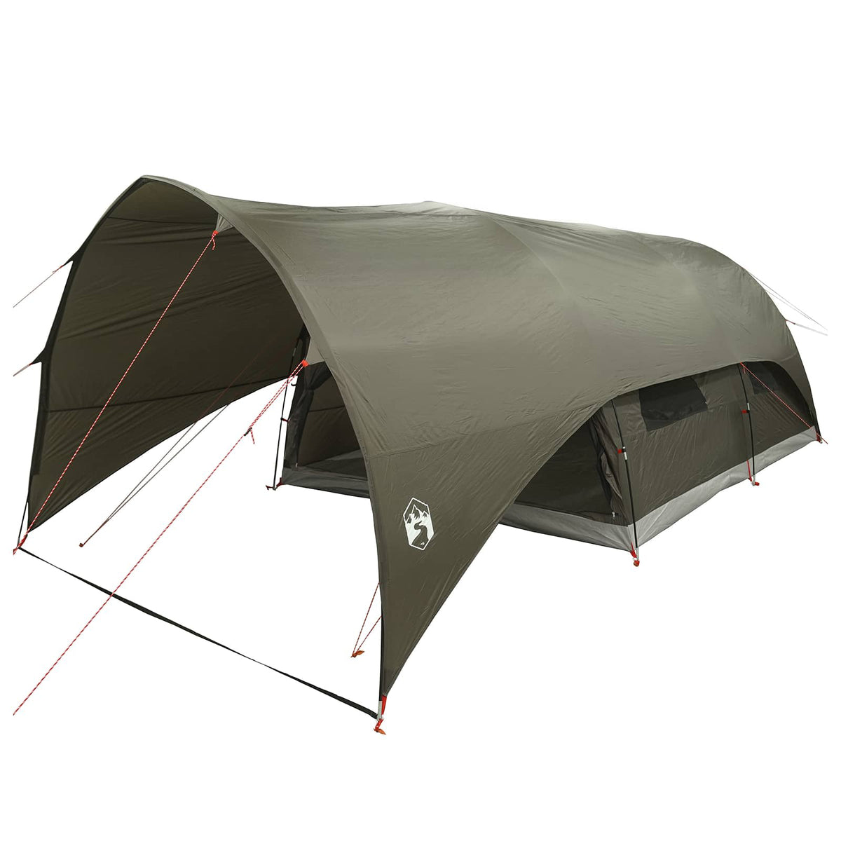 vidaXL Tunnel Tent with Rainfly Water-Resistant 10-Person Army Green 2