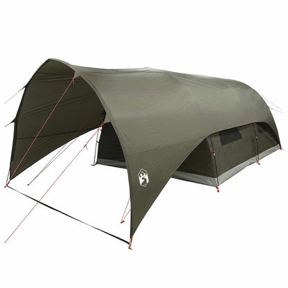 vidaXL Tunnel Tent with Rainfly Water-Resistant 10-Person Army Green 3