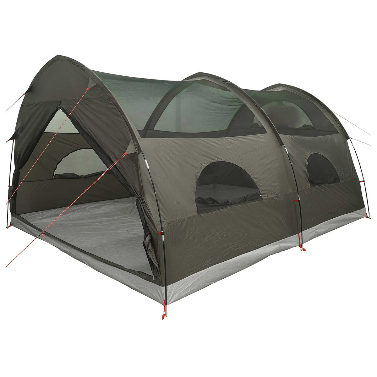 vidaXL Tunnel Tent with Rainfly Water-Resistant 10-Person Army Green 4