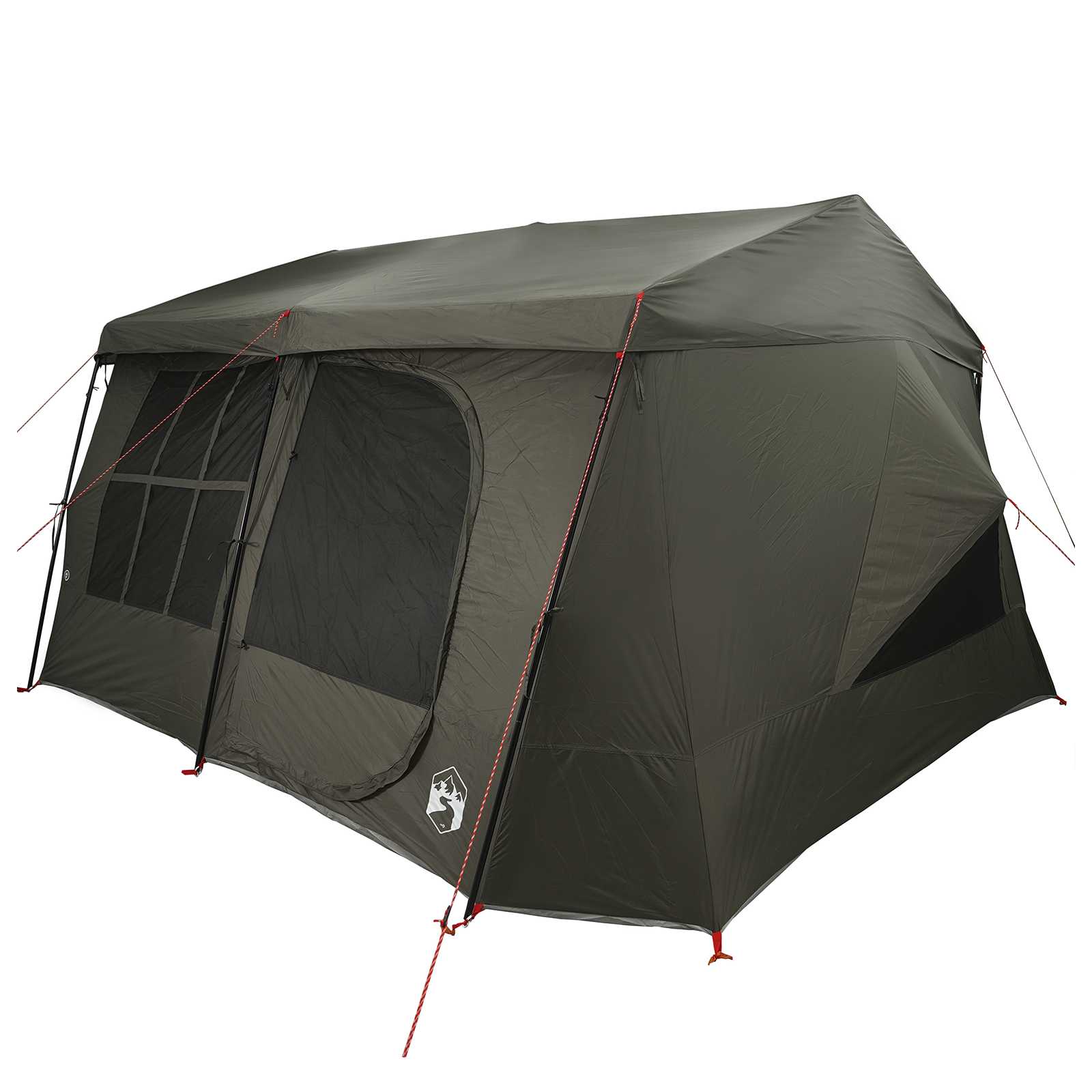 vidaXL Family Tent with Rainfly Water-resistant 9-Person Army Green 3