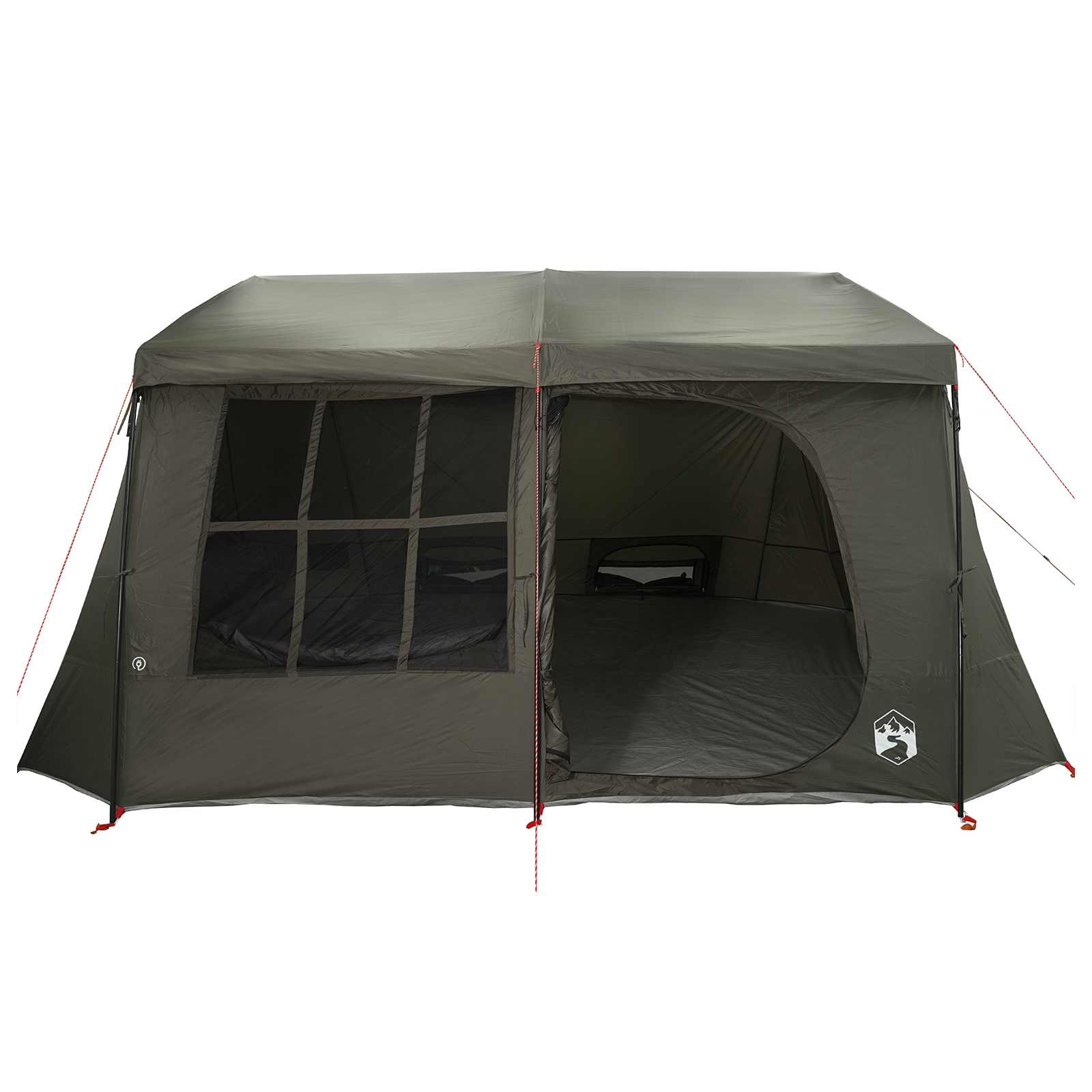 vidaXL Family Tent with Rainfly Water-resistant 9-Person Army Green 4