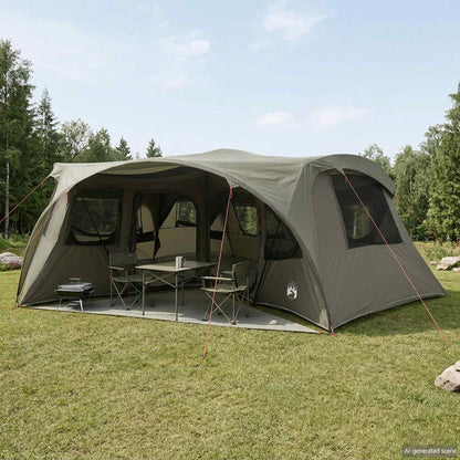 vidaXL Family Tent with Rainfly Water-resistant 6-Person Army Green 1