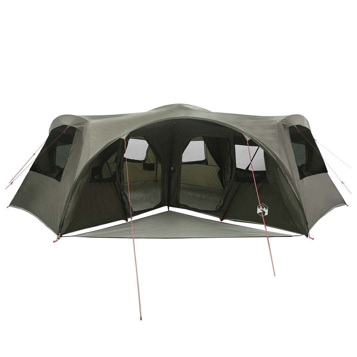 vidaXL Family Tent with Rainfly Water-resistant 6-Person Army Green 4
