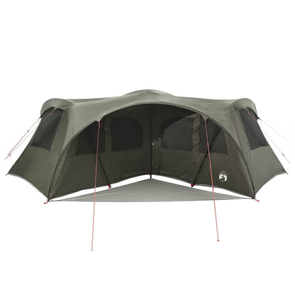 vidaXL Family Tent with Rainfly Water-resistant 6-Person Army Green 5