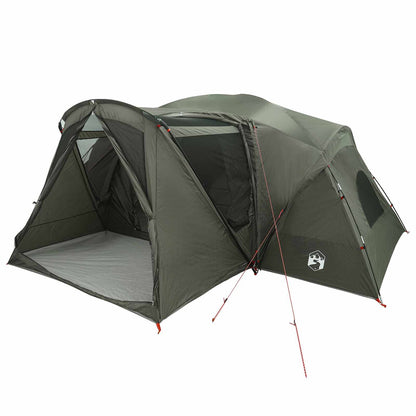vidaXL Cabin Tent with Rainfly Water-Resistant 10-Person Army Green 2