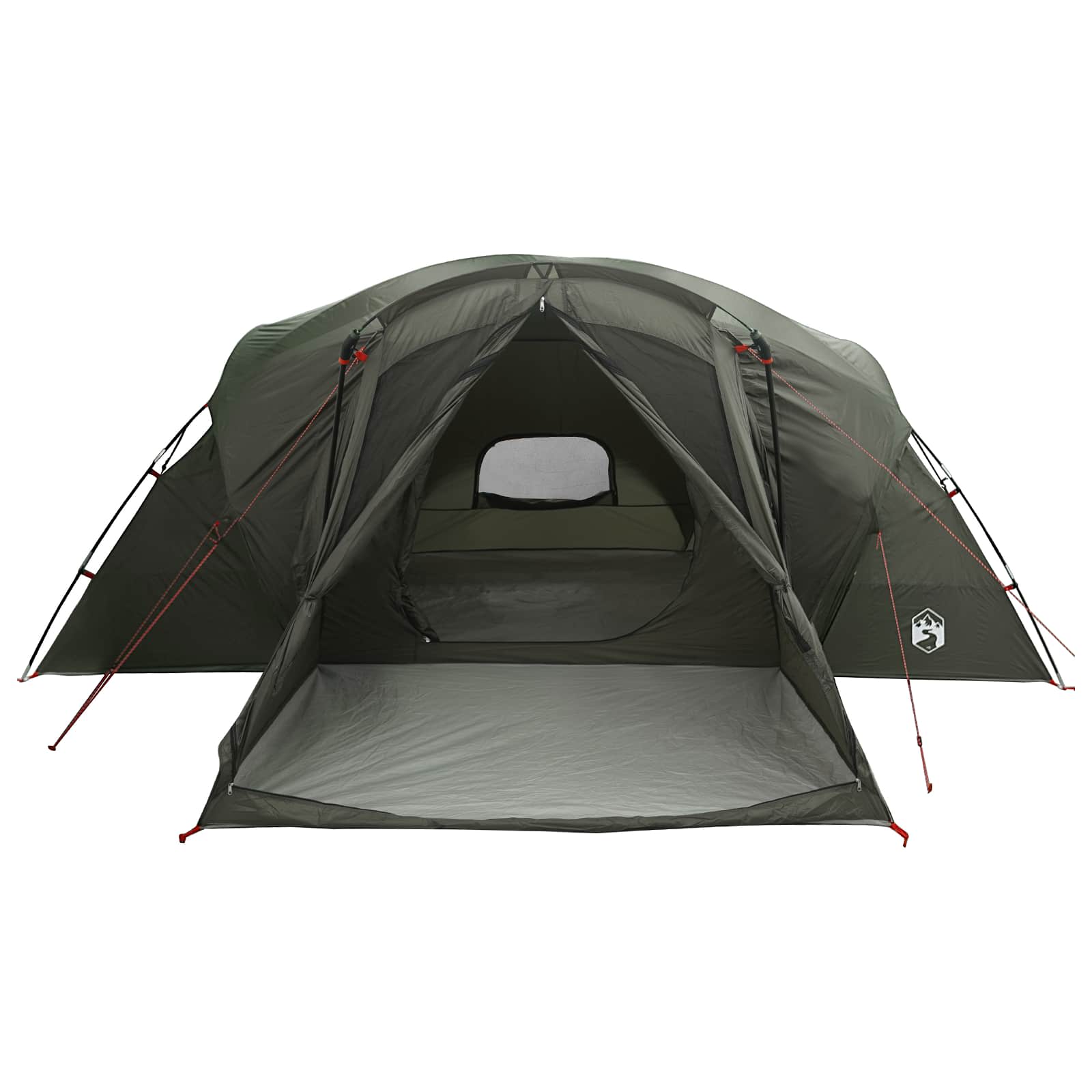 vidaXL Cabin Tent with Rainfly Water-Resistant 10-Person Army Green 4