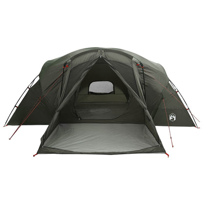 vidaXL Cabin Tent with Rainfly Water-Resistant 10-Person Army Green 4