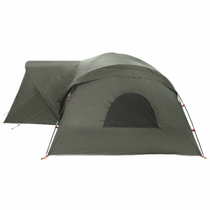 vidaXL Cabin Tent with Rainfly Water-Resistant 10-Person Army Green 6