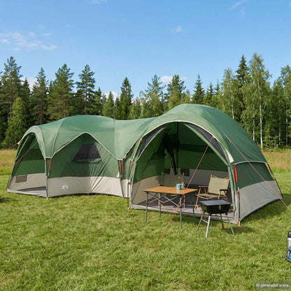 vidaXL Family Tent with Rainfly Water-resistant 5-Person Green 1