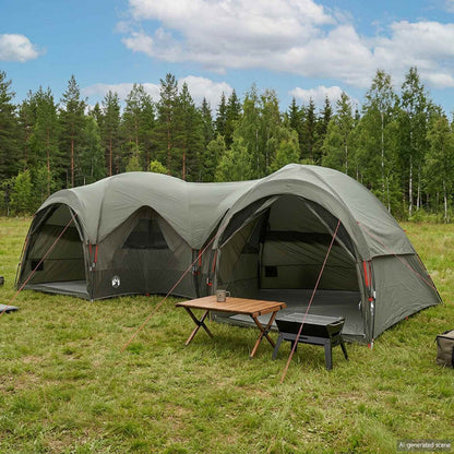 vidaXL Family Tent with Rainfly Water-resistant 5-Person Army Green 1