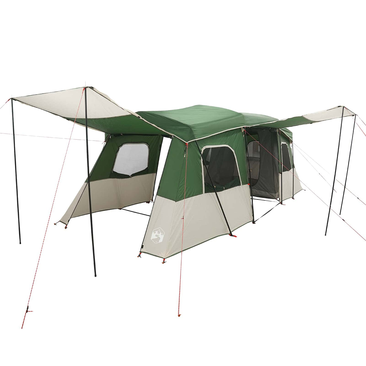 vidaXL Instant Tent with Rainfly Water-Resistant 3-Person Green 2