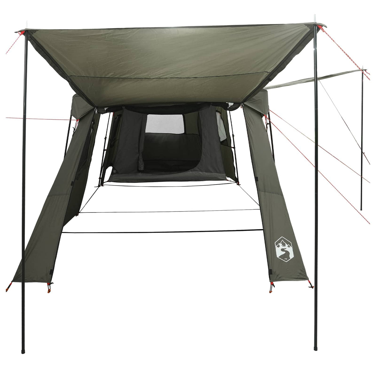 vidaXL Instant Tent with Rainfly Water-Resistant 3-Person Army Green 4