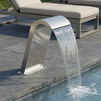 vidaXL Pool Fountain Silver 47 x 31 x 60 cm Stainless Steel 1