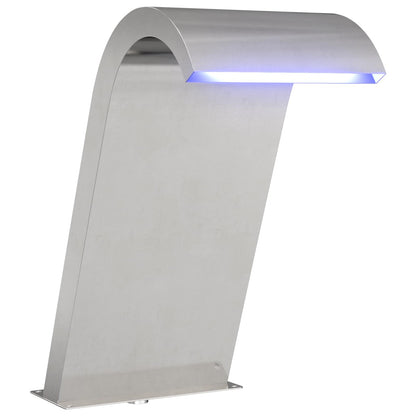 vidaXL Pool Fountain Silver 47 x 31 x 60 cm Stainless Steel 2
