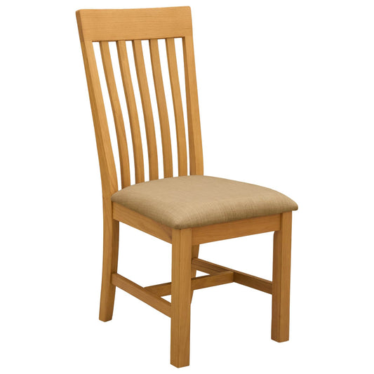 Dining Chair RIJSWIJK 2 pcs Solid Oak Wood Beige