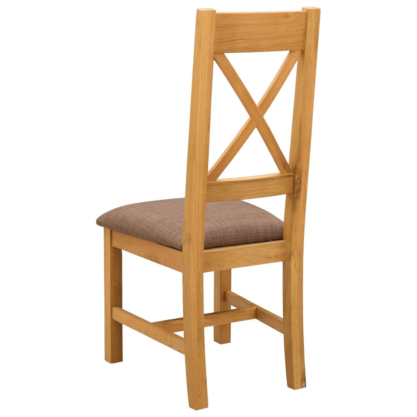 vidaXL Dining Chair 2 pcs Solid Oak Wood Grey 45 x 54 x 105 cm 5