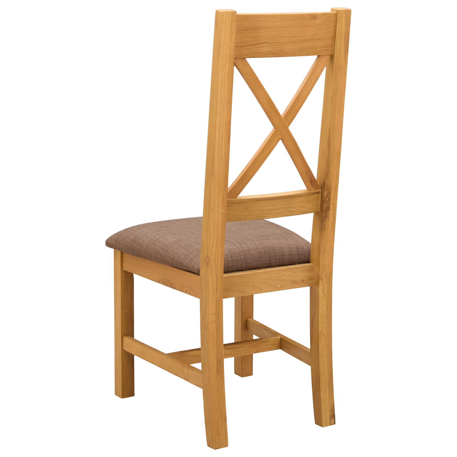 vidaXL Dining Chair 2 pcs Solid Oak Wood Grey 45 x 54 x 105 cm 5