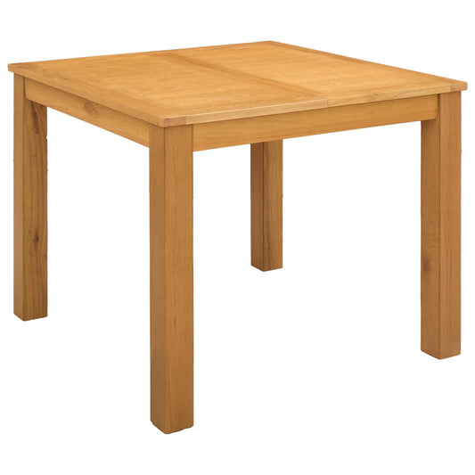 Dining Table SNEEK Solid Oak Wood Natural 90 cm 90 cm