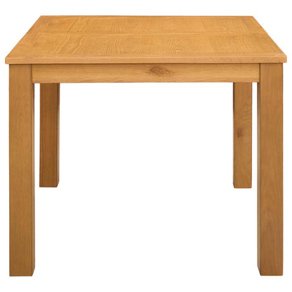 vidaXL Dining Table 90 x 90 x 75 cm Solid Oak Wood Natural Square 3