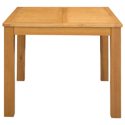 vidaXL Dining Table 90 x 90 x 75 cm Solid Oak Wood Natural Square 4