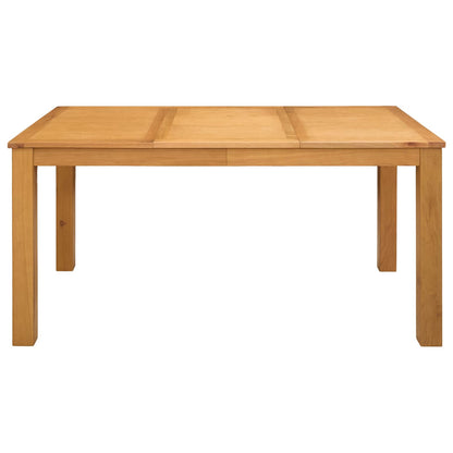 vidaXL Dining Table 150 x 85 x 75 cm Solid Oak Wood Natural 2