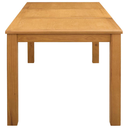 vidaXL Dining Table 150 x 85 x 75 cm Solid Oak Wood Natural 3