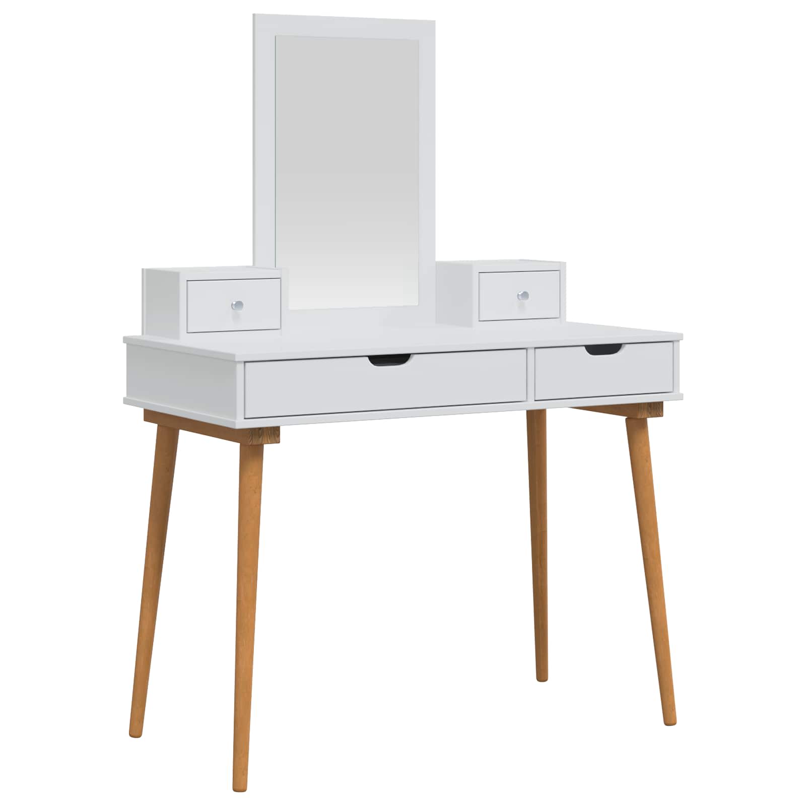 vidaXL Dressing Table Set FAUSKE 4 pcs White 100 x 50 x 143 cm 2