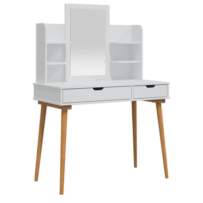 vidaXL Dressing Table Set FAUSKE 4 pcs White 100 x 50 x 143 cm 2
