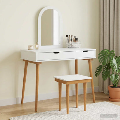 vidaXL Dressing Table Set FAUSKE 3 pcs White 100 x 50 x 143 cm 1