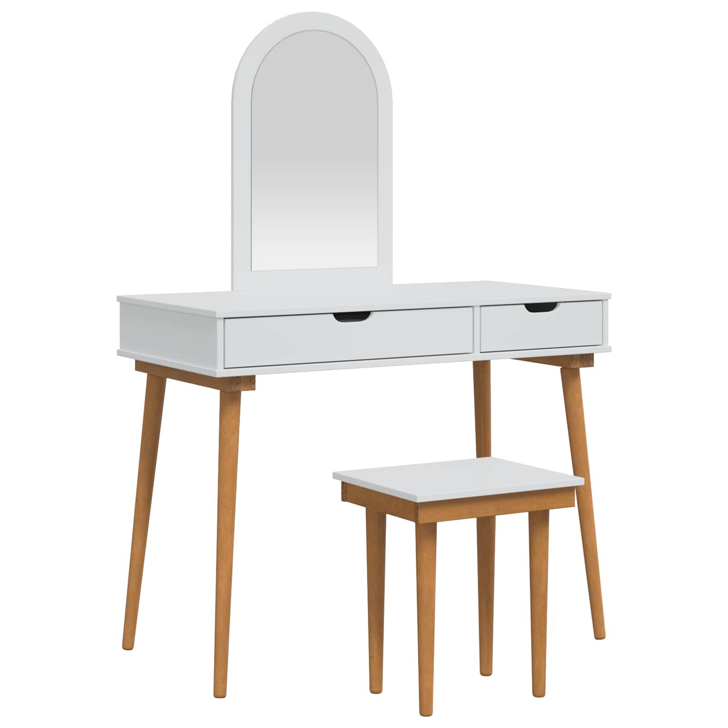 vidaXL Dressing Table Set FAUSKE 3 pcs White 100 x 50 x 143 cm 2