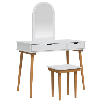 vidaXL Dressing Table Set FAUSKE 3 pcs White 100 x 50 x 143 cm 2