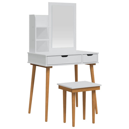 vidaXL Dressing Table Set FAUSKE 4 pcs White 76 x 50 x 143 cm 2