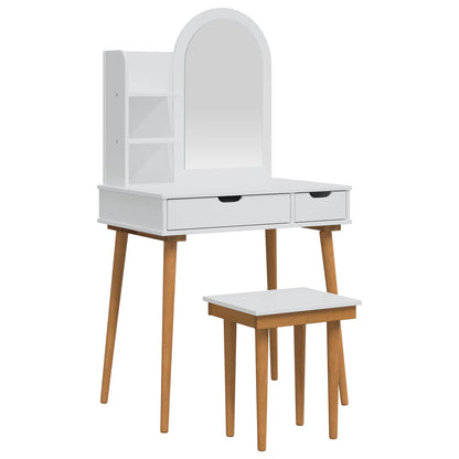 vidaXL Dressing Table Set FAUSKE 4 pcs White 76 x 50 x 143 cm 2