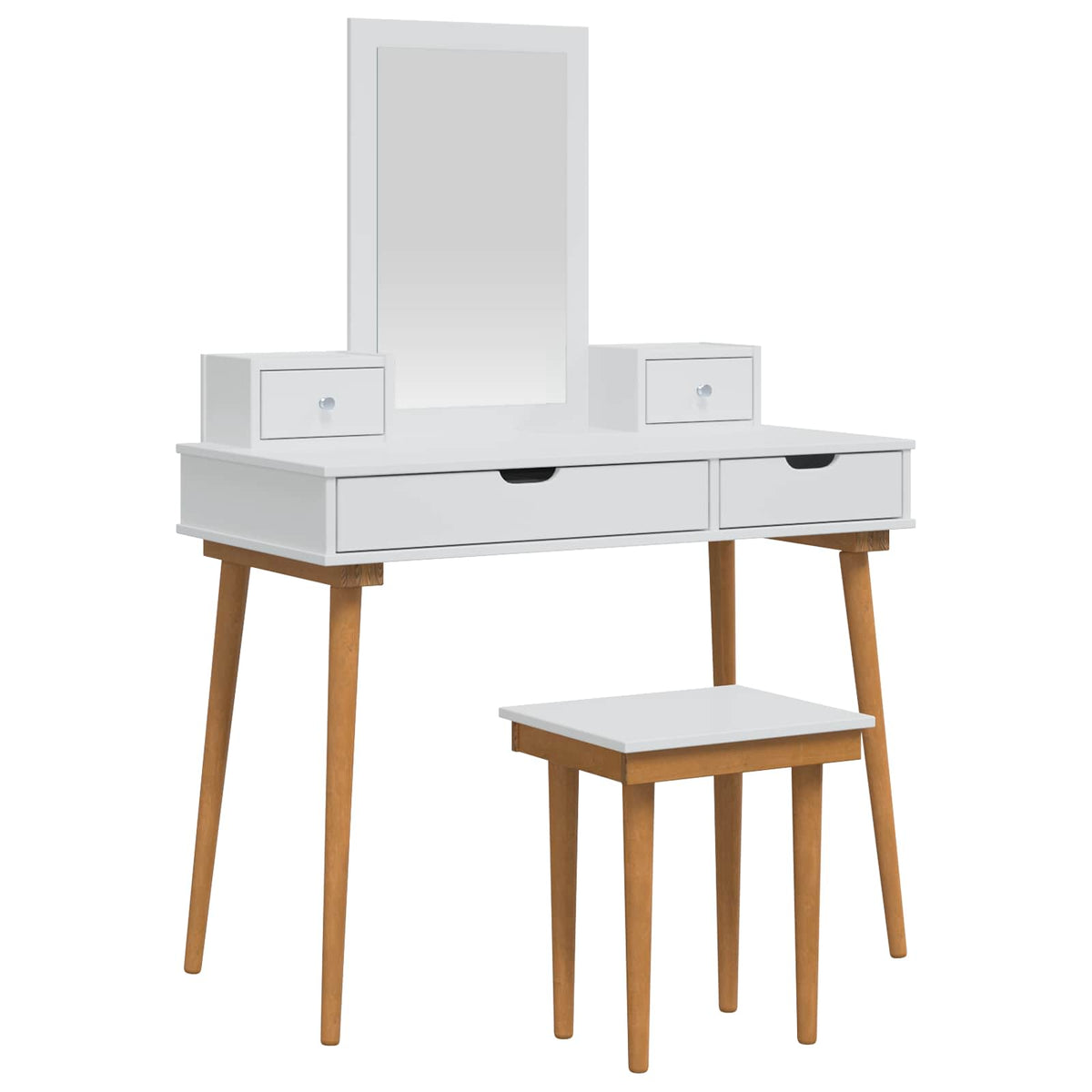 vidaXL Dressing Table Set FAUSKE 5 pcs White 100 x 50 x 143 cm 2