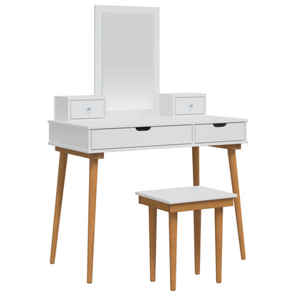vidaXL Dressing Table Set FAUSKE 5 pcs White 100 x 50 x 143 cm 2