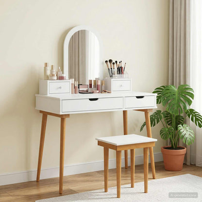 vidaXL Dressing Table Set FAUSKE 5 pcs White 100 x 50 x 143 cm 1