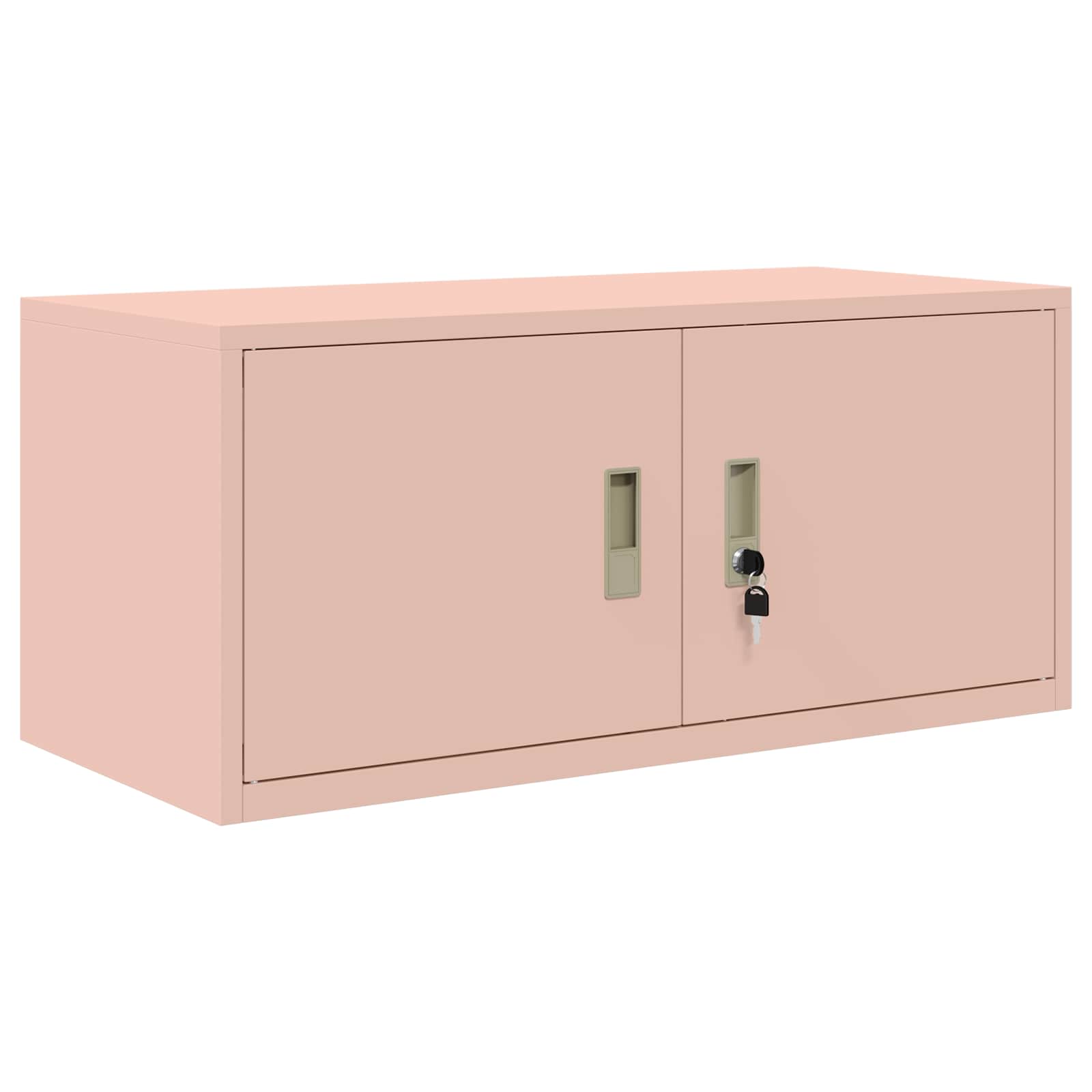 vidaXL Storage Cabinet 2 pcs Pink 90 x 40 x 130 cm Steel Lockable 5